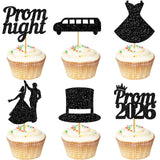 24pcs Prom 2026 Cupcake Topper: Prom Decorations 2026 Prom Decorations for Cupcakes Class of 2026 Cupcake Decorations for 2026 Graduation Prom Party