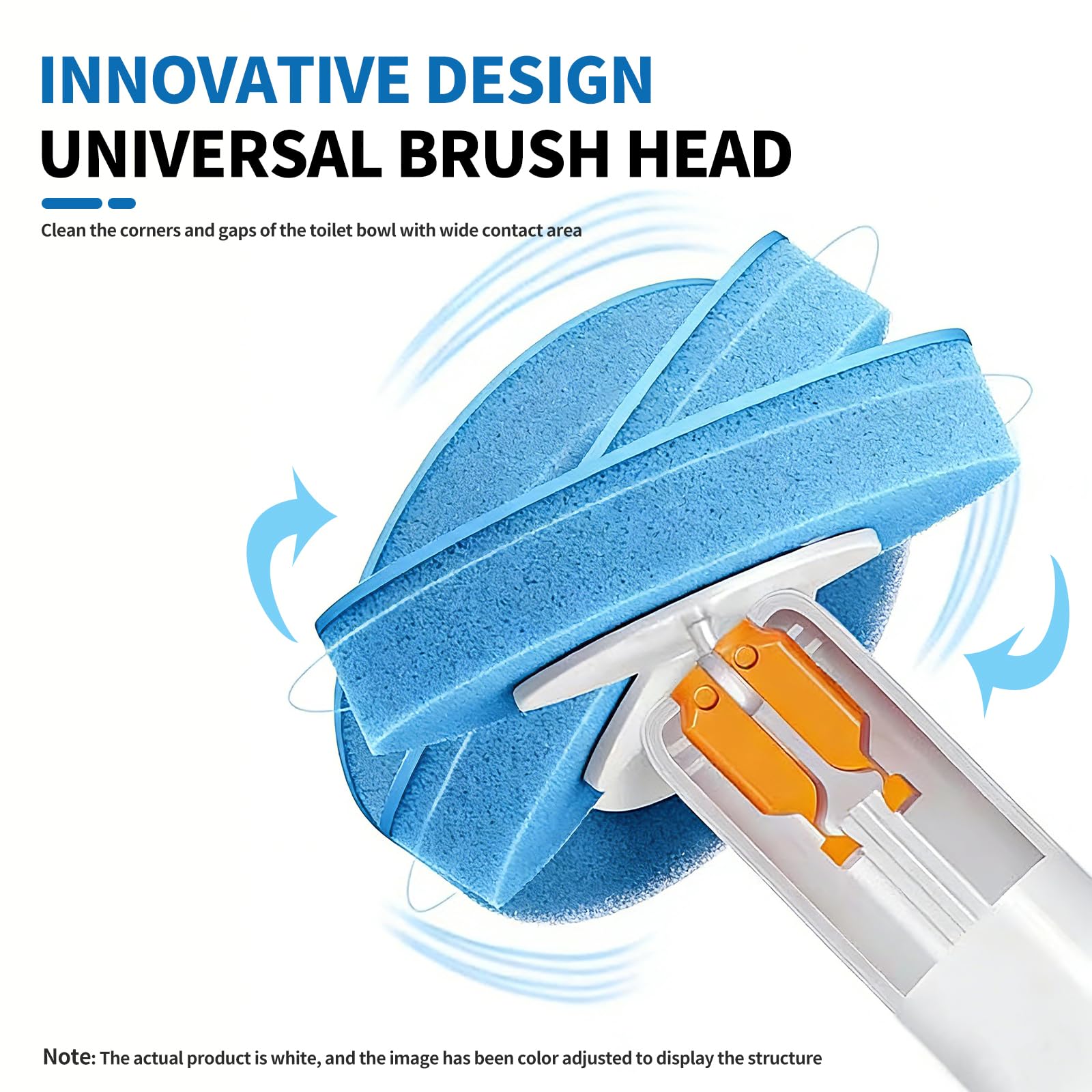 SOPAMI 32pcs Disposable Toilet Brush Sponge Head Refills, 5-Layer Pre-Loaded Rich Foam Sponge Replacement. Scrub Heads for Disposal Toilet Brush Wand