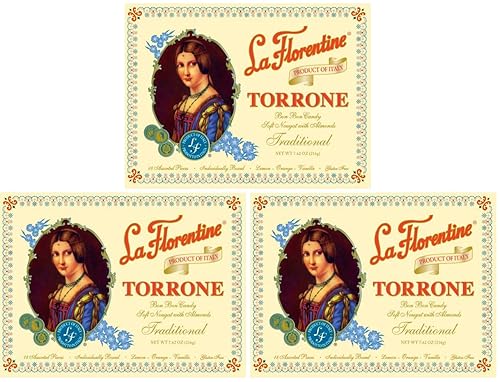 La Florentine Torrone Candy, 3 Pack of 18 Pieces