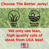Smokehouse BBQ Grass Fed Beef Jerky - 120 Calorie Snacks, Gourmet, Healthy, Low Carb, High Protein - Keto Friendly & Gluten Free (3 Packs)