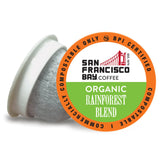 SF Bay Organic Rainforest Blend Coffee, OneCup - 12 Count Compostable Coffee Pods - Medium Roast Arabica - Compatible with Most Keurig K-Cup Brewers