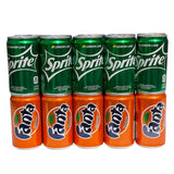 BLESSVA® - Sprite Variety Fanta Pack Sodas- 2 packs of 10 cans each, 20 Cans Sodas Mini (7.5oz per cans)