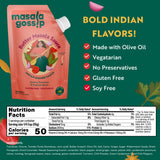 Masala Gossip Butter Masala Simmer Sauce 10 oz - Authentic Makhani Sauce with Real Butter and Tomato - Gluten-Free, Seed Oil Free, No Artificial