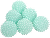 S&T INC. Reusable Plastic Dryer Balls, Fabric Softener for Laundry, Blue, 2.5 in, 6 Pack