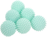 S&T INC. Reusable Plastic Dryer Balls, Fabric Softener for Laundry, Blue, 2.5 in, 6 Pack