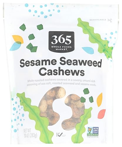 365 by Whole Foods Market, Cashews, Seaweed Seasoned, 10 Ounce
