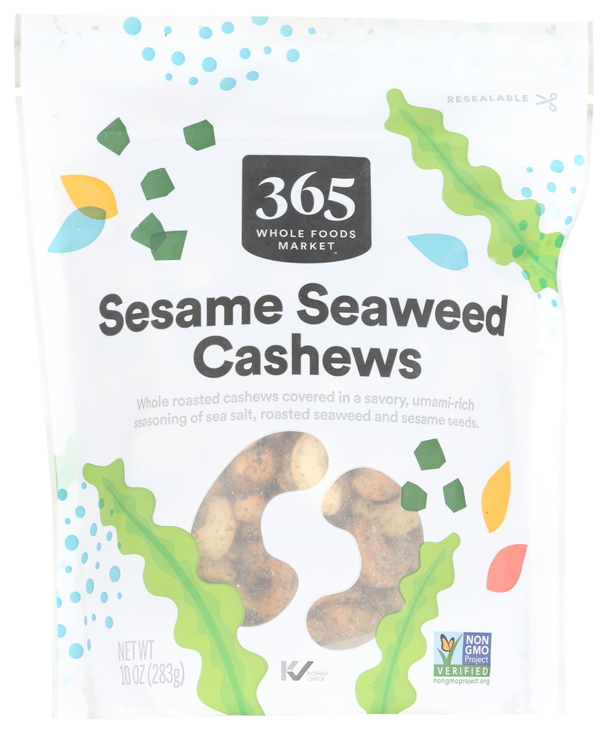 365 by Whole Foods Market, Cashews, Seaweed Seasoned, 10 Ounce