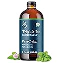 Bluestem Botanicals Organic Triple Mint Simple Syrup, Mother Day Gift from Daughter, 8 oz, Cocktail and Mocktail Mixer, Non-Alcoholic, Peppermint