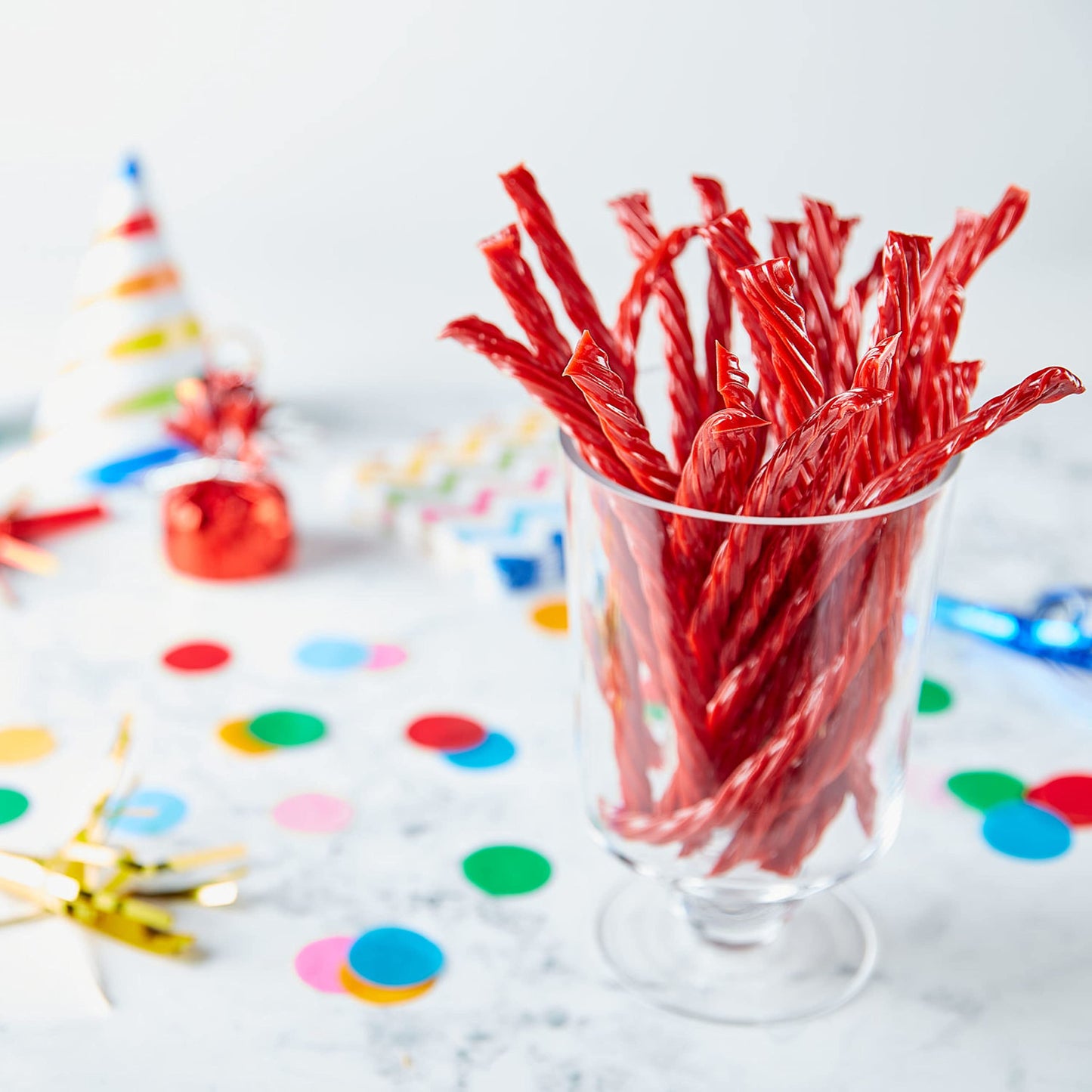 TWIZZLERS Twists Strawberry Flavored Licorice Style, Chewy Holiday Candy Tub, 5 lb