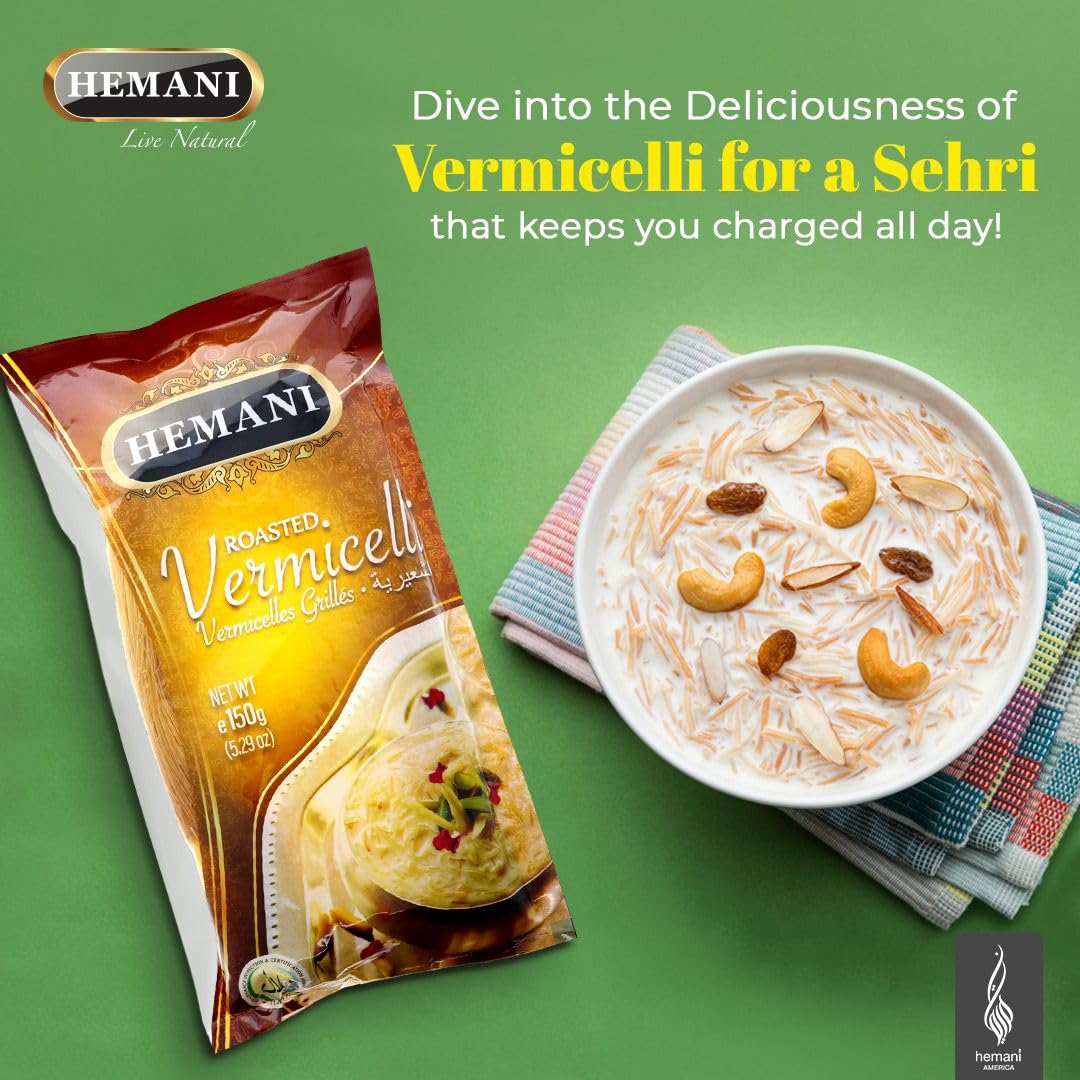 Hemani Vermicelli Roasted 150g - Fine Vermicelli for Desserts, Kheer & Upma | Premium Quality | Halal Certified | Since 1949