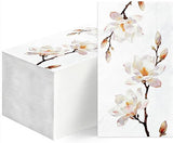 100Pcs Magnolia Paper Napkins | 2 Ply Spring Summer Fall wildflower Napkin for Decoupage, Tea Party Decoration, Mother's Day, Wedding, Bridal & Baby