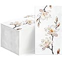 100Pcs Magnolia Paper Napkins | 2 Ply Spring Summer Fall wildflower Napkin for Decoupage, Tea Party Decoration, Mother's Day, Wedding, Bridal & Baby