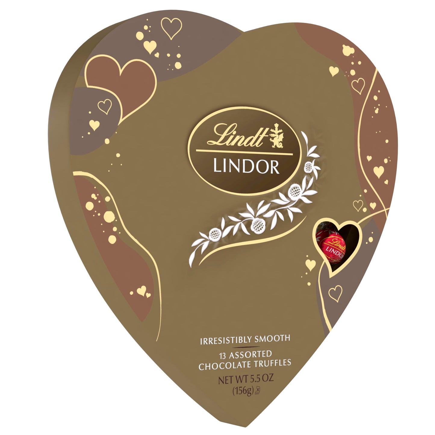 Lindt LINDOR Assorted Chocolate Truffles Heart, Valentine's Day Assorted Chocolate Candy with Truffle Center, 5.5 oz.