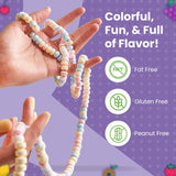 Smarties Candy Necklace - Bulk Candy - Gluten Free & Vegan, Fruit Flavored, Hard Candy on Stretch String - Perfect for Birthdays & Halloween Hard