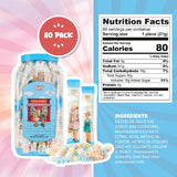 80 Candy Necklaces Individually Wrapped, Choker Style Nostalgic Pastel Candy Jewelry, Perfect for Party Favors, Pinata Fillers and Goodie Bags, Packed