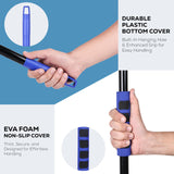 Kleen Handler 2-in-1 Window Squeegee with 60” Extendable Pole, Rotatable Glass Cleaner Tool for Commercial and Residential Use, 2 Reusable Sleeves