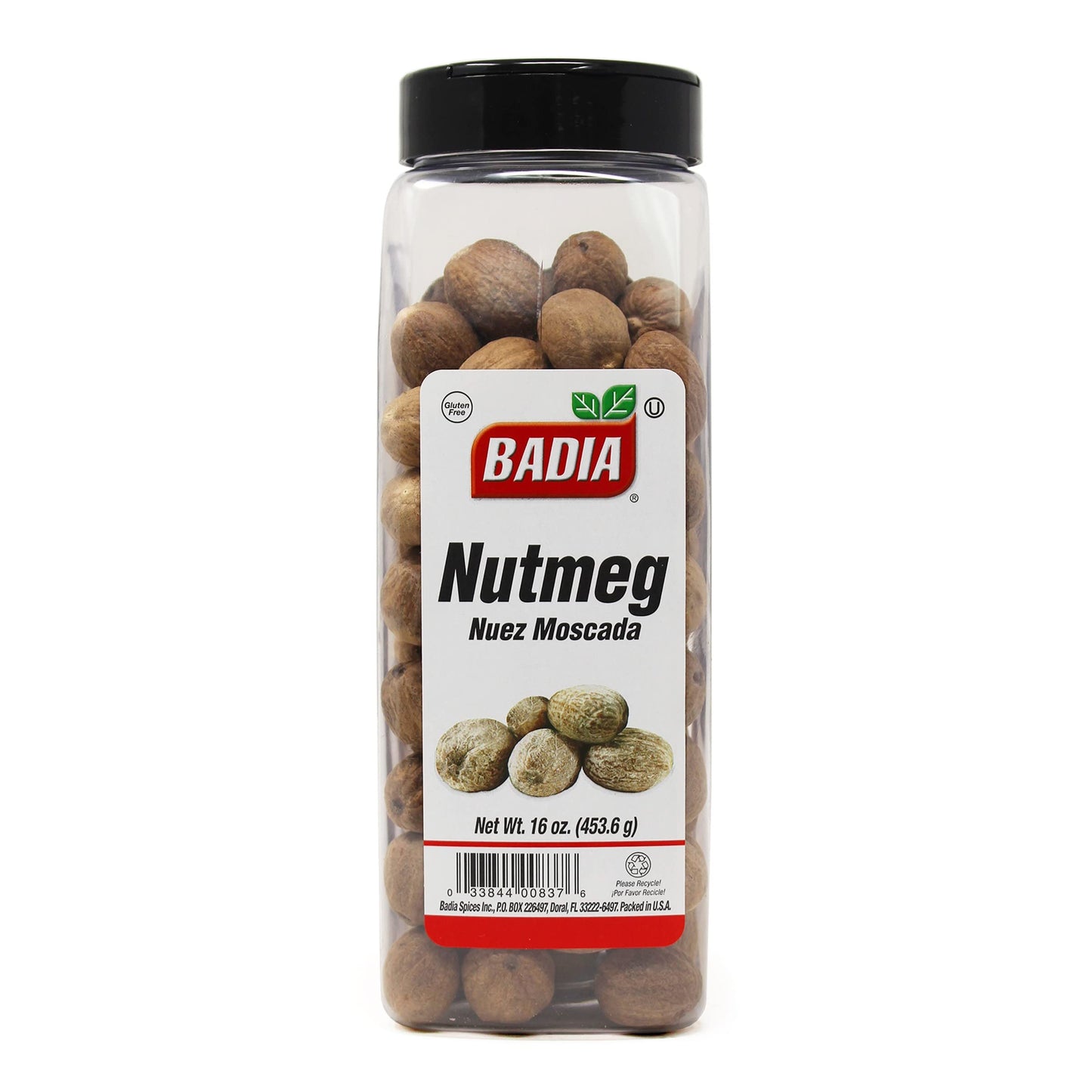 Badia Nutmeg Whole, 16 oz - Ideal for Baking, Cooking Sweet & Savory Dishes - Aromatic & Flavorful Spice