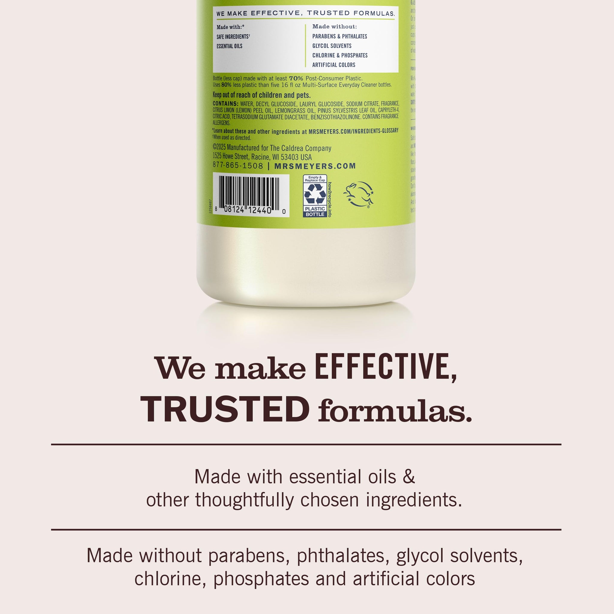 Mrs. Meyer's Multi-Surface Concentrate Lemon Verbena, 32 OZ (Pack of 2)