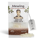 Mastic Gum for Jawline Training - 100% Natural Chios Mastiha Hard Chewing Gum | 20 Servings, 1g Each | Ultra-Tough Mewing Gum for Men | Jawline