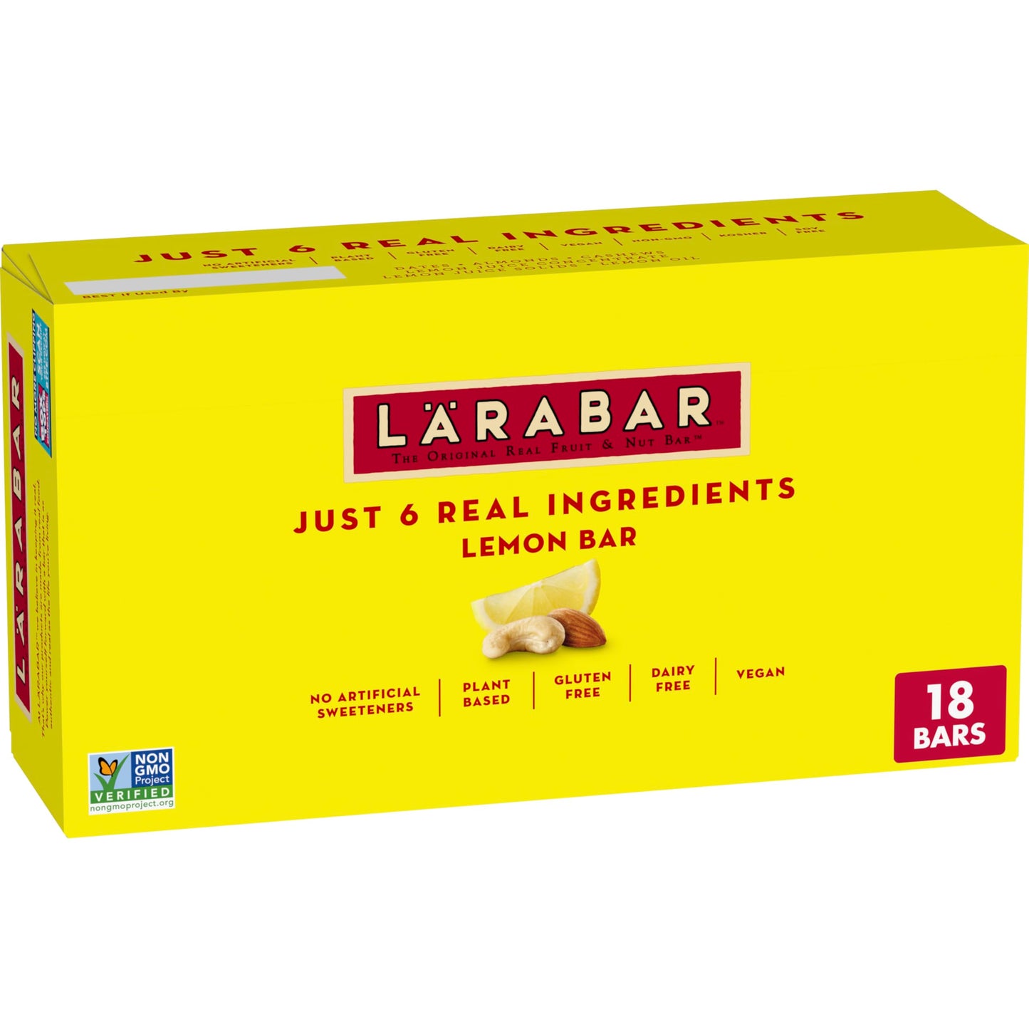 Larabar Lemon Bar Fruit and Nut Bars, Gluten Free and Vegan, 28.8 oz, 18 Ct