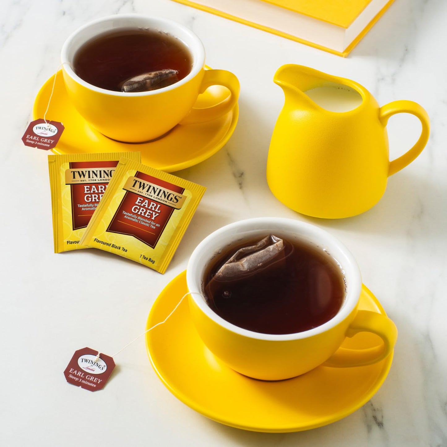 Twinings Earl Grey Tea 2-Pack - A Bright and Zesty Black Tea Infused with Citrus Bergamot Flavours, Caffeinated Tea Bags, Individually Wrapped, 20
