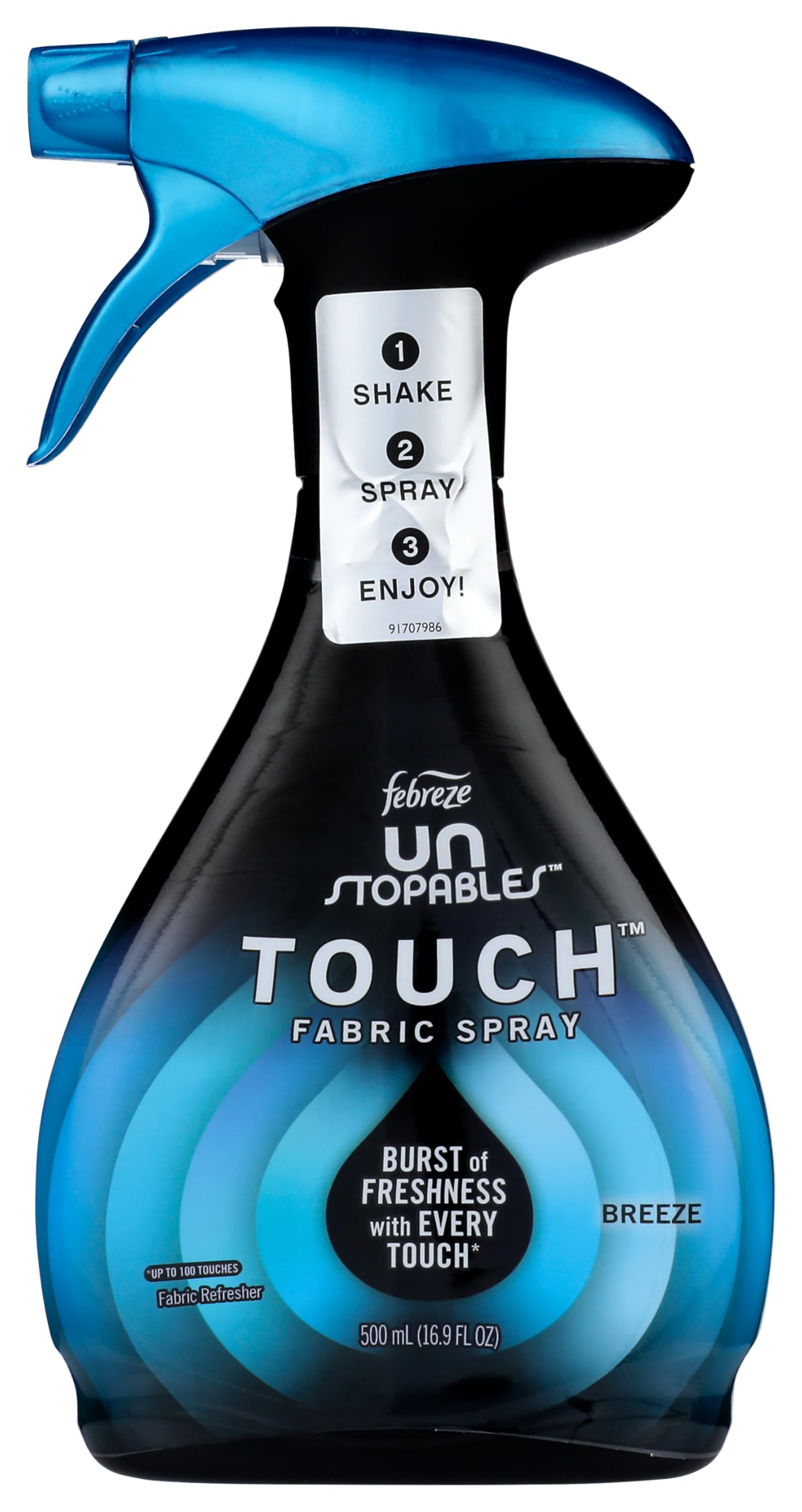 Febreze Unstopables Touch Fabric Spray and Odor Eliminator, Breeze, 16.9 oz