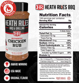 Heath Riles BBQ Rub, Chicken Rub Seasoning, Champion Pitmaster Recipe, Shaker Spice Mix, 11 oz.