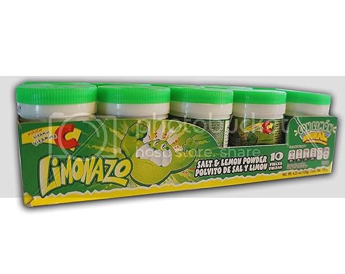 Jovy Candy Limonazo Salt and Lemon Powder Mini Shaker, 10 Piece