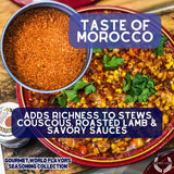 Gourmet World Flavors Seasoning Collection | Non GMO Verified | 6 Magnetic Tins | Spice Blends | Crafted in Small Batches by Gustus Vitae | #68