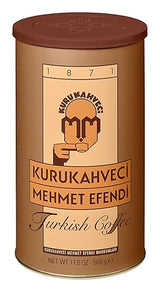 KURUKAHVECI MEHMET EFENDI Turkish Coffee, 100% Arabica, Finely Roasted Ground Coffee for Cezve, Rich Aroma, Medium, Authentic Turkish Coffee Tradition