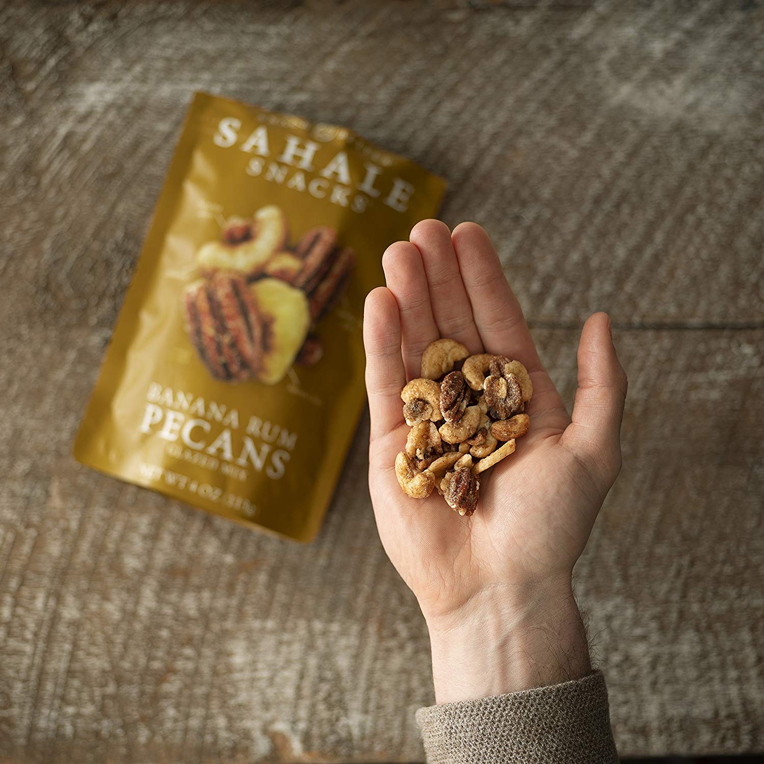 Sahale Snacks Gluten-free Snack Banana Rum Pecans Glazed Mix, 4 Oz