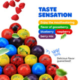 Gumballs for Gumball Machine - 1 Inch Double Bubble Gumballs - Berry Blots Big Gum Balls in Resealable Bag - 1.7 Lb Gumball Machine Refills - 96 Pcs