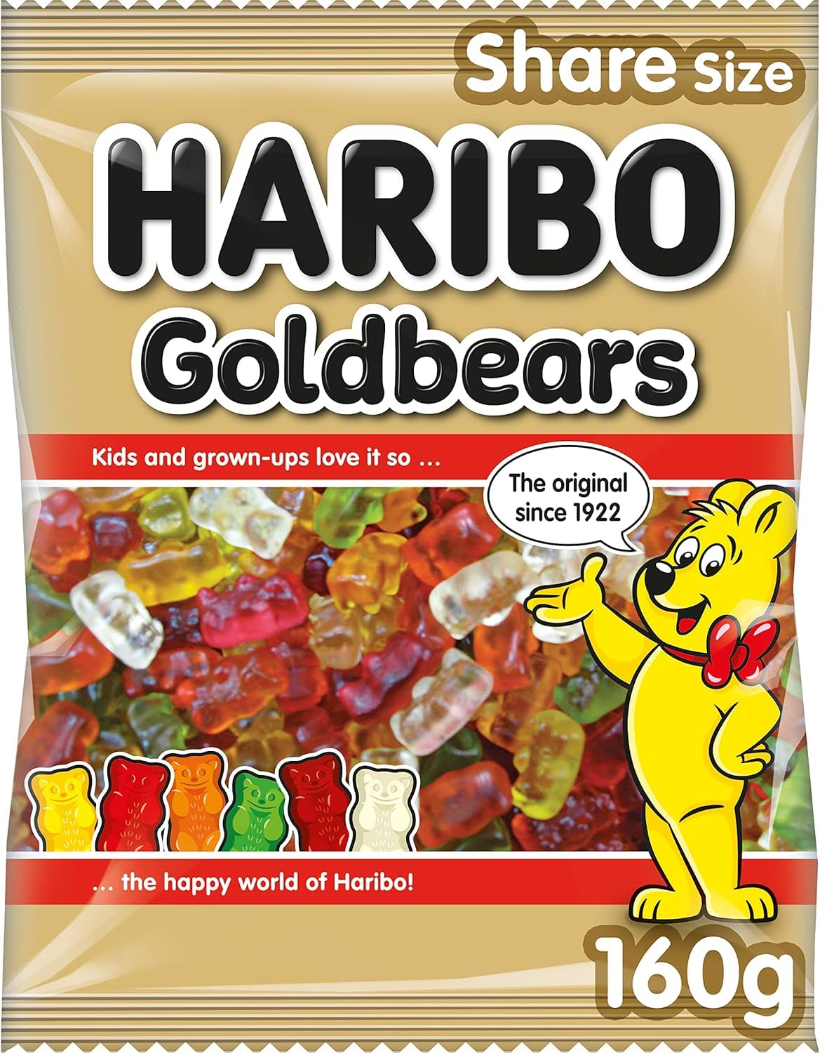 Haribo Gold Bears Gummi Candy 5.6 Oz bags (6 Pack)