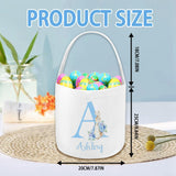 Custom Easter Basket with Name Personalized Printed Easter Baskets Customized Bunny Easter Basket Great Easter Gifts for Kids Girls Boys (Color04)