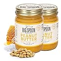 Big Spoon Roasters Peanut Butter with Wildflower Honey & Sea Salt - Low Sugar & Creamy Peanut Butter with Organic Raw Honey & Coconut Oil - Keto, Palm