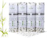 Ecozoi Bamboo Rayon Reusable Towels - 4 Pack | Equivalent to 80 Regular Rolls | 70% Rayon from Bamboo and 30% Cotton Kitchen Paper Rolls | 50 Times