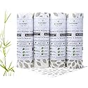 Ecozoi Bamboo Rayon Reusable Towels - 4 Pack | Equivalent to 80 Regular Rolls | 70% Rayon from Bamboo and 30% Cotton Kitchen Paper Rolls | 50 Times