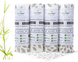 Ecozoi Bamboo Rayon Reusable Towels - 4 Pack | Equivalent to 80 Regular Rolls | 70% Rayon from Bamboo and 30% Cotton Kitchen Paper Rolls | 50 Times