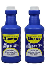 Bluette Laundry Bluing (2 Pack) - Laundry Detergent Whitener/Safe & Gentle For Delicate Fabrics/Whiter Whites and Brights/Perfect For Brightening