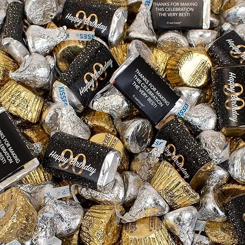 1.62 lbs 90th Birthday Candy Chocolate Mix Party Favors for Guests (Approx. 110 pcs)