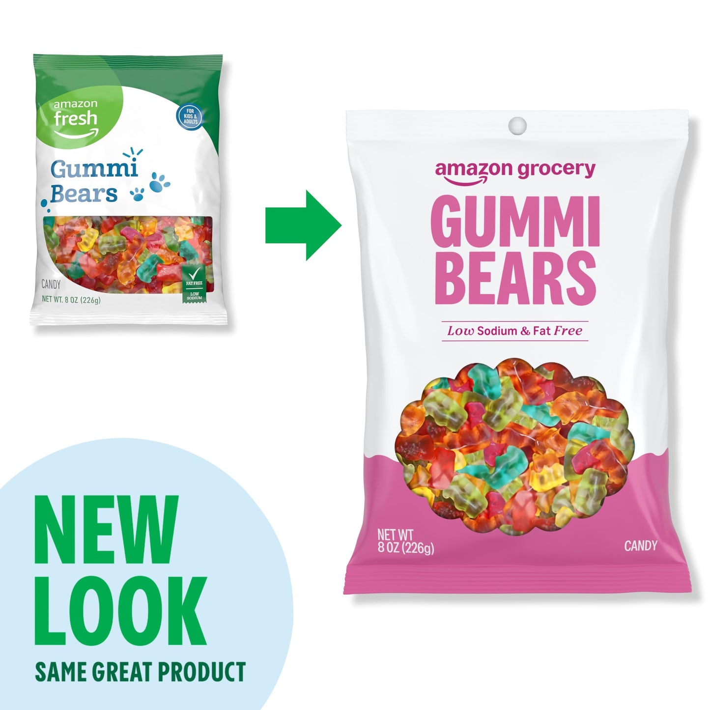 Amazon Grocery, Gummi Bears Candy, 8 Oz