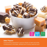 Gourmet Popcorn - 12 Zebra Corn Mini Cones - Small Storage Space Friendly & Great Stocking Stuffers! 32.4oz total and Exclusive Inspirational Sticker!