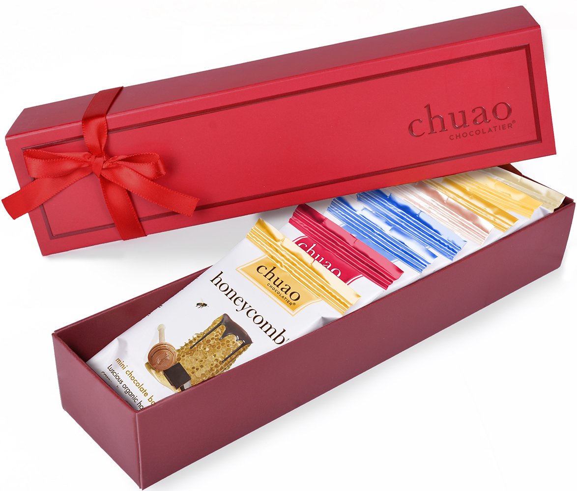 Chuao Chocolatier Chocolate Mini Gift Box | Gourmet Chocolate Assorted Bars European No Preservatives | For Gift Baskets, Christmas, Valentines Day