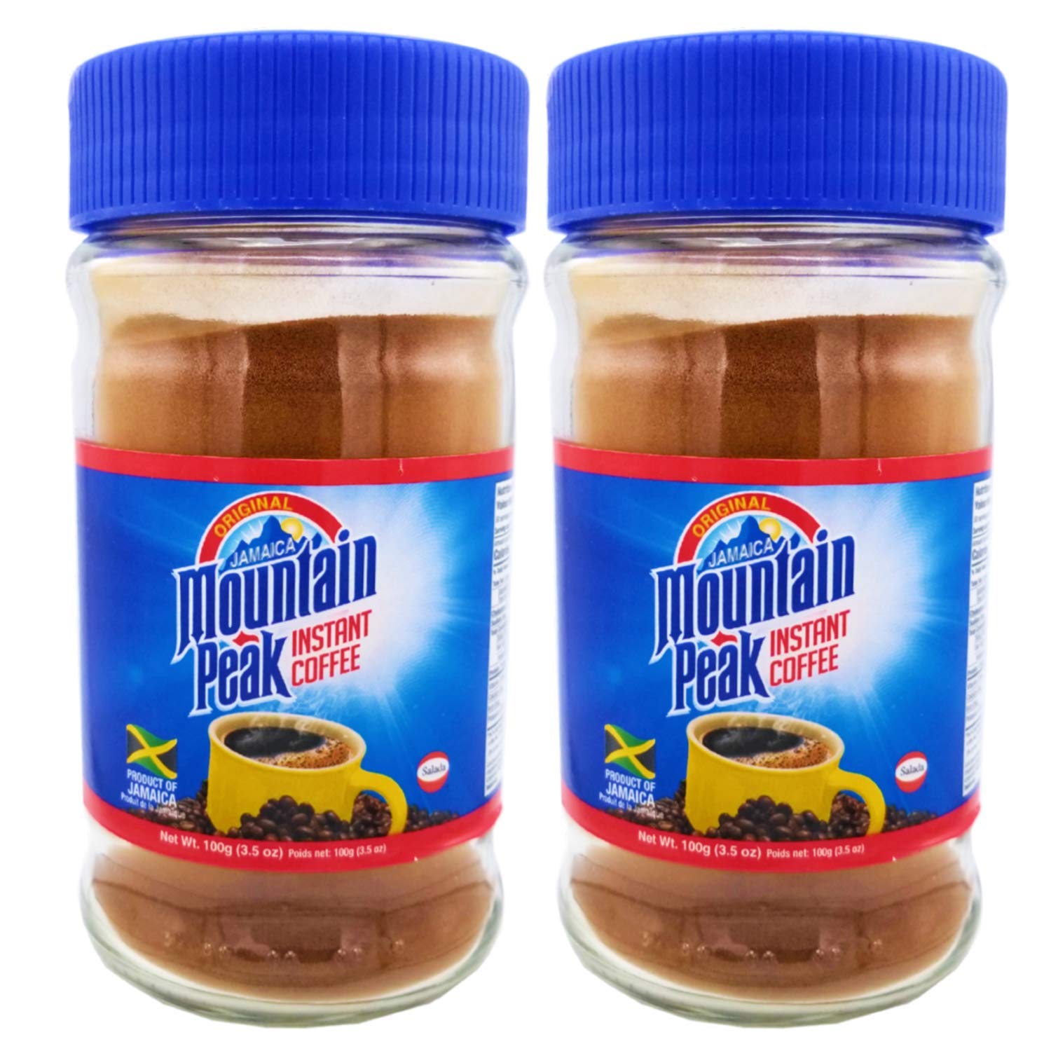 Mountain Peak Instant Coffee - Premium Jamaican Blend, 100g Jar