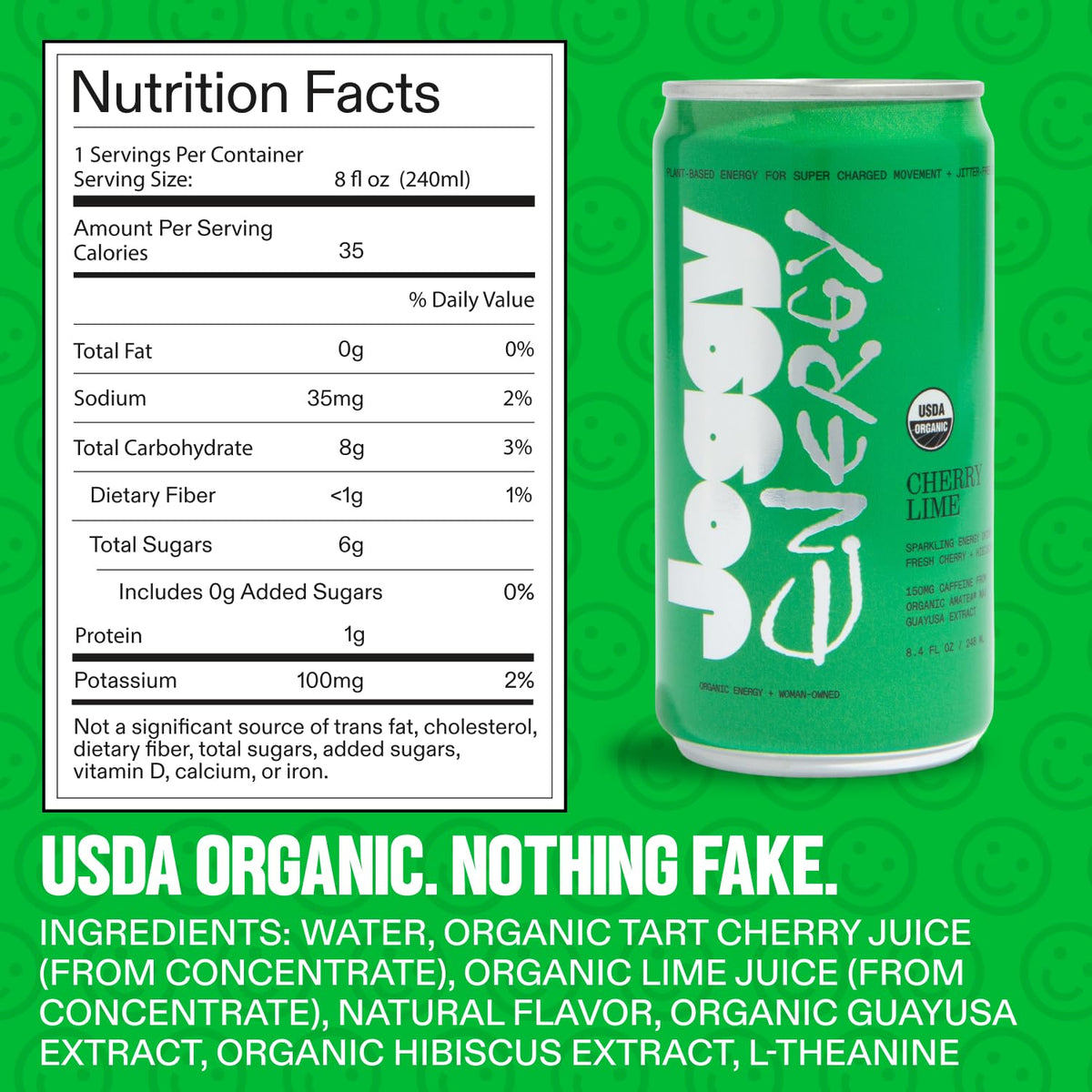 Joggy Organic Energy Drink, Sampler 3pk (8.4oz)