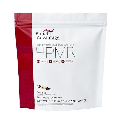 Bariatric Advantage High Protein Meal Replacement Drink Mix, Protein Powder Whey Isolate for Gastric Bypass and Sleeve Gastrectomy Patients, 27g
