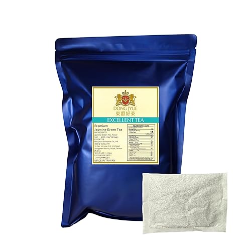 Dong Jyue Premium Jasmine Green Tea, Commercial-Use Tea Bags, 25g Large Bags, 24 Count (Pack of 1), Taiwanese Jasmine Green Tea for Green Milk Tea