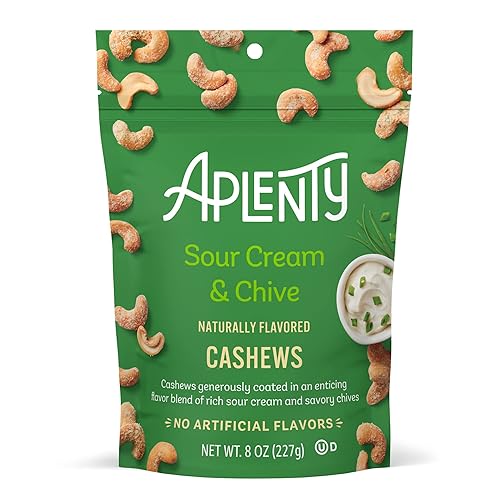 Amazon Brand - Aplenty, Sour Cream and Chive Cashews, 8 oz