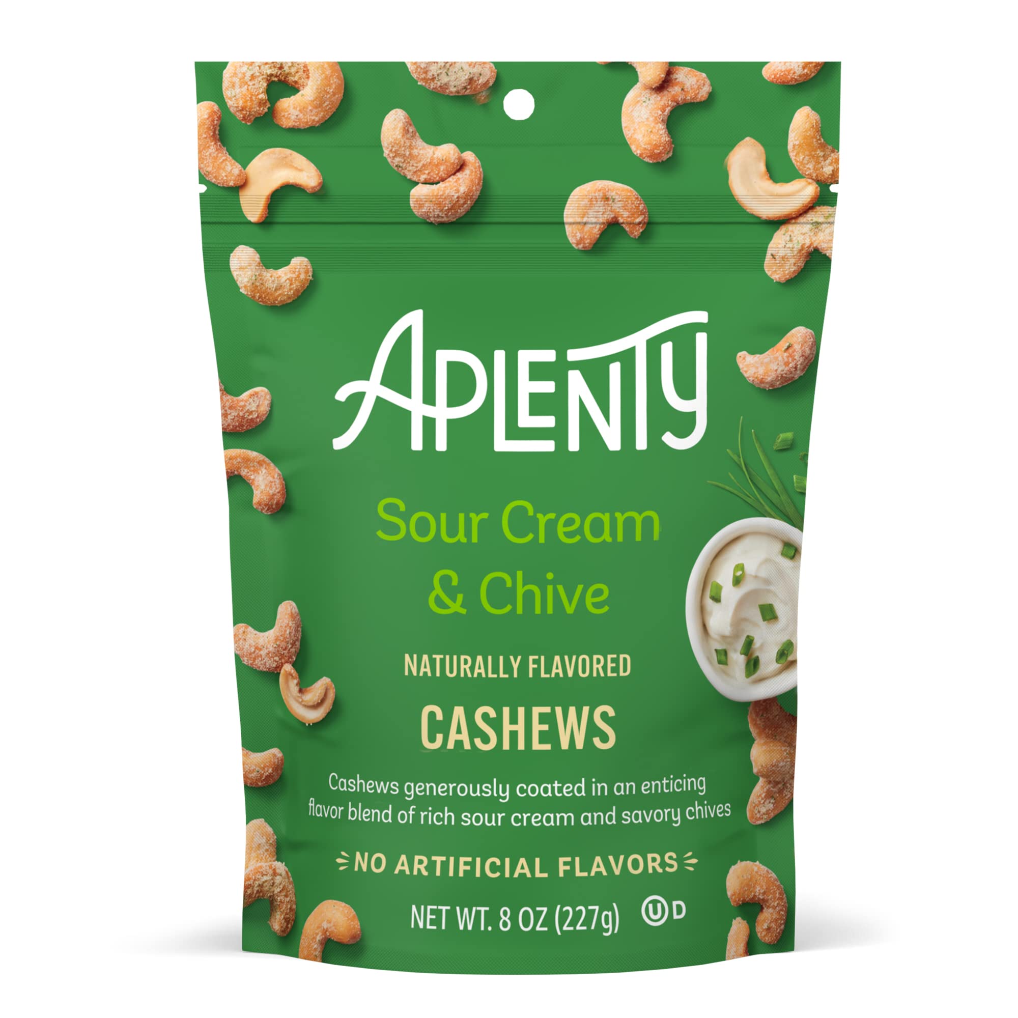 Amazon Brand - Aplenty, Sour Cream and Chive Cashews, 8 oz