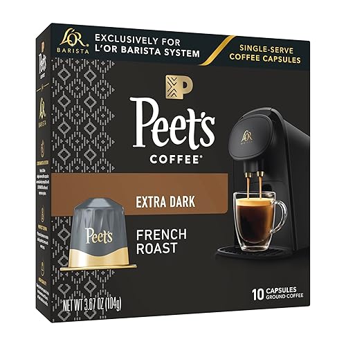 L'OR Barista Coffee Pods, 10 Count Peet's French Roast, Single-Serve Aluminum Capsules Compatible with the L'OR BARISTA System, 10 Count (Pack of 1)